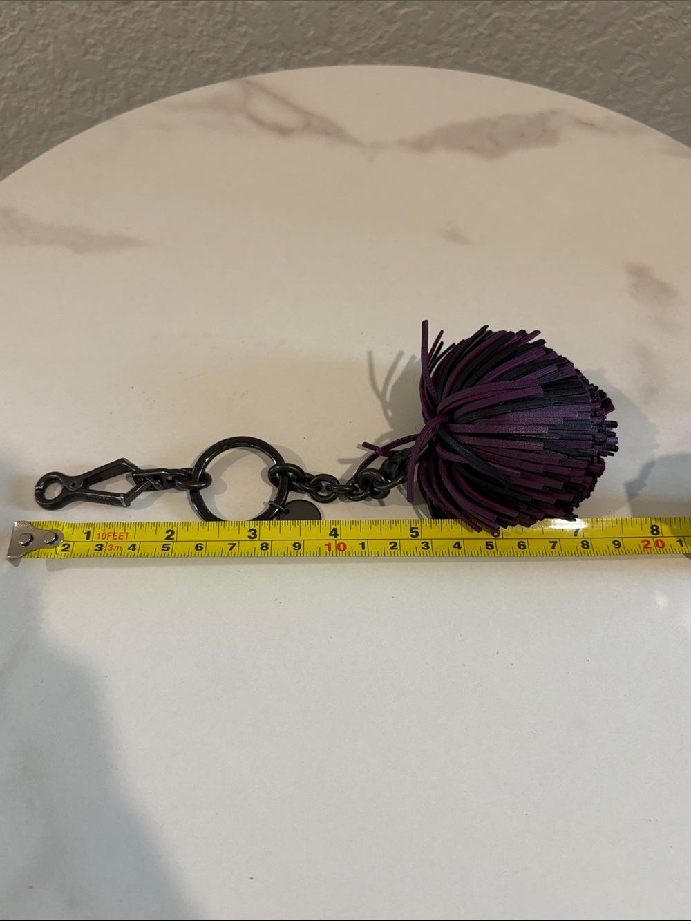 Sold Bottega Veneta Purple Pom-Pom Bagcharm Keychain Accessory - Picture 10 of 10